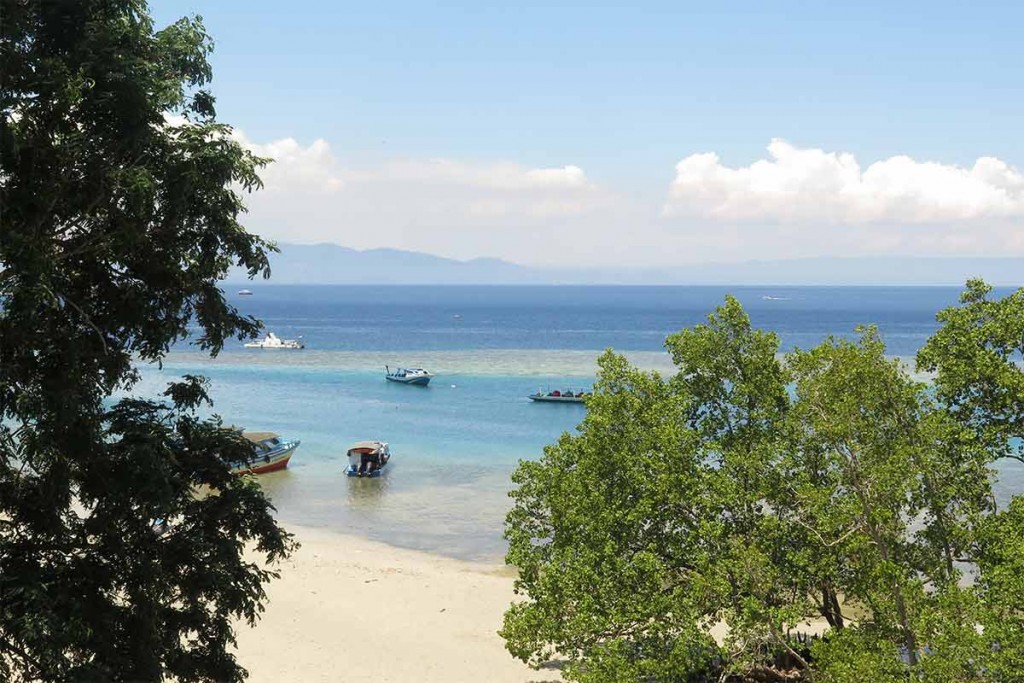 Beautiful view from our balcony at Happy Gecko Resort on Bunaken