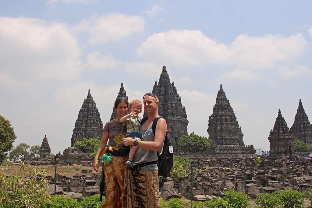Nice family pic at Prambanan near Yogyakarta