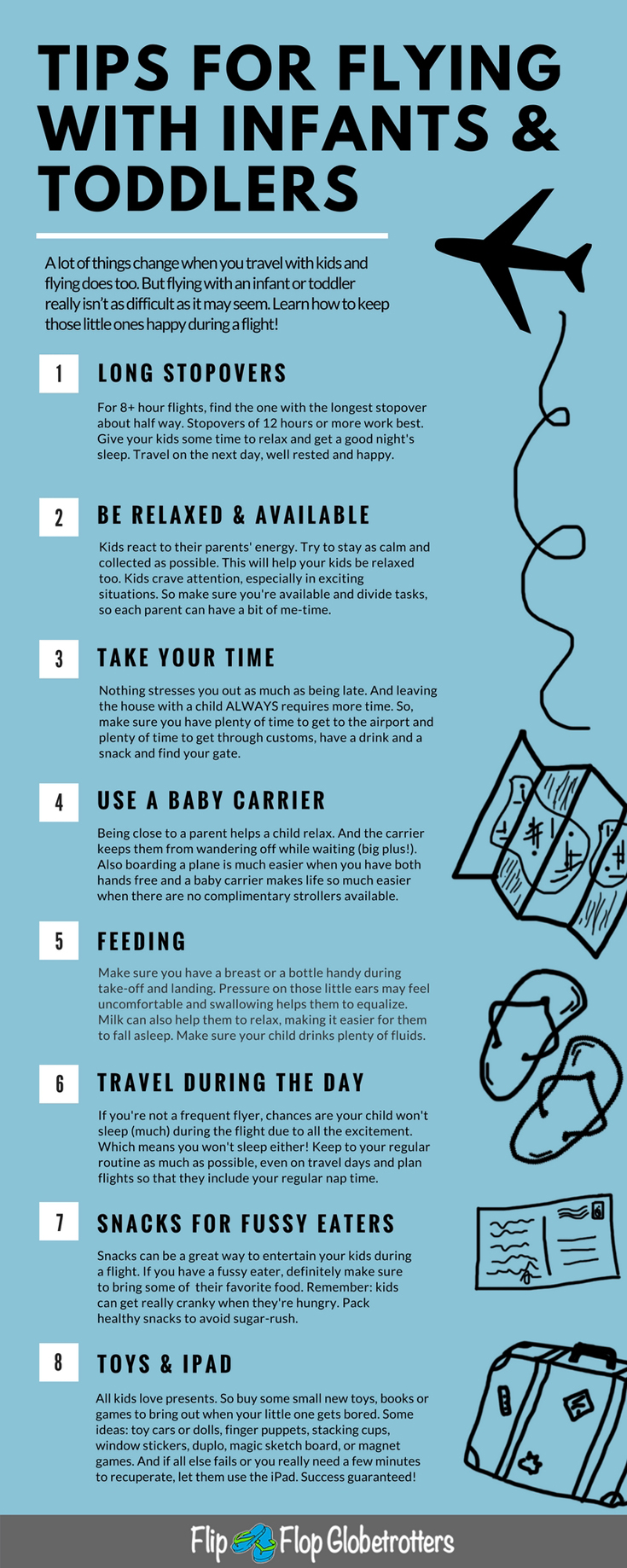 Tried and tested tips for flying with kids | Strategies for making flights with infants and toddlers more enjoyable, by family travel blog FlipFlopGlobetrotters.com | Flying with kids | flying with toddlers | flying with infants | tips for flying with kids | flying with a toddler | entertaining toddlers on a plane | flying tips | flying tips for kids | flying with a child
