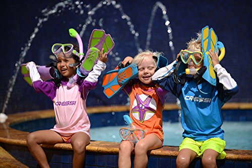 Children Boy Girl Kids Dive Mask Dry Snorkel Fins Snorkeling Gear Package Set 